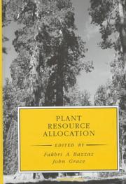Plant resource allocation by F. A. Bazzaz, J. Grace