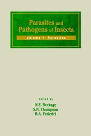 Cover of: Parasites and Pathogens of Insects, Volume 1 by 