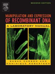 Cover of: Manipulation and Expression of Recombinant DNA, Second Edition