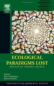 Cover of: Ecological Paradigms Lost by Beatrix Beisner