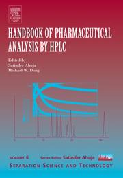 Cover of: Handbook of Pharmaceutical Analysis by HPLC, Volume 6 (Separation Science and Technology)
