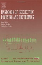 Cover of: Handbook of Isoelectric Focusing and Proteomics, Volume 7 (Separation Science and Technology)