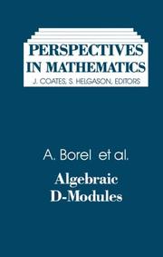 Cover of: Algebraic D-modules