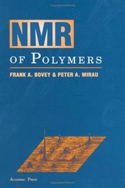 Cover of: NMR of polymers by Frank Alden Bovey