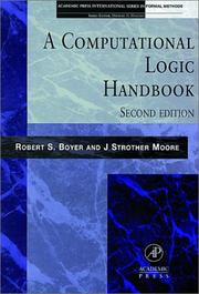 Cover of: Computational Logic Handbook (Academic Press International Series in Formal Methods)