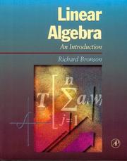 Cover of: Linear algebra: an introduction
