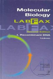 Cover of: Molecular Biology Labfax, Volume 1: Recombinant DNA (LabFax)