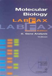 Cover of: Molecular Biology Labfax, Volume 2: Gene Analysis (LabFax) (LabFax)