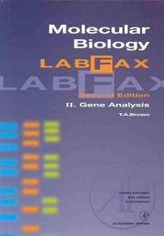 Cover of: Molecular Biology Labfax, Volume 2 by T. A. Brown, T. A. Brown