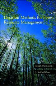 Cover of: Decision methods for forest resource managers