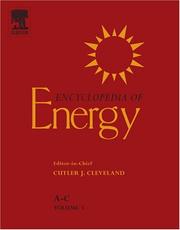 Cover of: Encyclopedia of Energy, Six -Volume Set, Volume 1-6 (Encyclopedia of Energy Series)