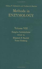 Cover of: Methods in Enzymology, Volume 8: Complex Carbohydrates