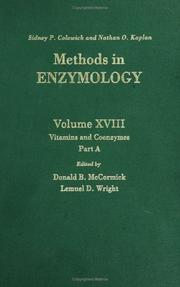 Cover of: Vitamins and Coenzymes, Part A, Volume 18A: Volume 18A by 
