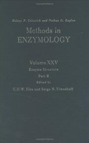 Cover of: Enzyme Structure, Part B, Volume 25: Volume 25: Enzyme Structure Part B (Enzyme Structure)