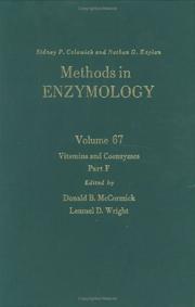Cover of: Vitamins and Coenzymes, Part F, Volume 67: Volume 67: Vitamins and Coenzymes Part F (Methods in Enzymology)