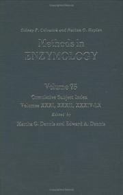 Cover of: Cumulative Subject Index, Volumes 31, 32 & 34-60, Volume 75: Volume 75 by Edward A. Dennis