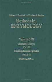 Cover of: Hormone Action, Part H: Neuroendocrine Peptides, Volume 103: Volume 103: Hormone Action Part H (Methods in Enzymology)