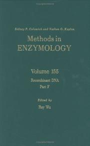 Cover of: Recombinant DNA, Part F, Volume 155: Volume 155: Recombitant Dna Part F (Methods in Enzymology)