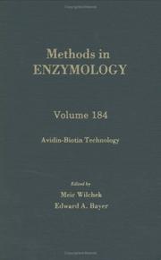 Cover of: Avidin-Biotin Technology, Volume 184: Volume 184 by 