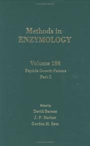 Cover of: Peptide Growth Factors, Part C, Volume 198: Volume 198 by 
