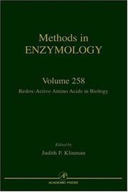 Cover of: Redox-Active Amino Acids in Biology (Methods in Enzymology) by 