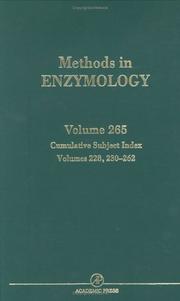 Cover of: Cumulative Subject Index, Volumes 228, 230-262, Volume 265 (Methods in Enzymology)