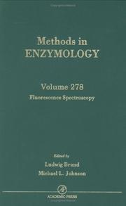 Cover of: Fluorescence Spectroscopy (Methods in Enzymology, Volume 278) (Methods in Enzymology)