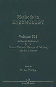 Cover of: Antisense Technology, Part A (Methods in Enzymology, Volume 313) (Methods in Enzymology) | 