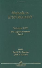 Cover of: RNA - Ligand Interactions, Part A (Methods in Enzymology, Volume 317) (Methods in Enzymology)