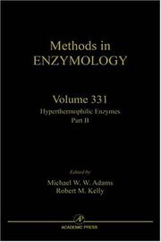 Cover of: Hyperthermophilic Enzymes, Part B (Methods in Enzymology, Vol 331) (Methods in Enzymology) by 