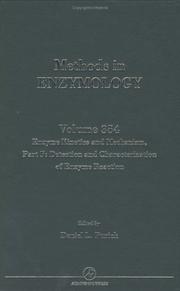 Cover of: Enzyme Kinetics and Mechanism, Part F: Detection and Characterization of Enzyme Reaction Intermediates, Volume 354 by Daniel L. Purich