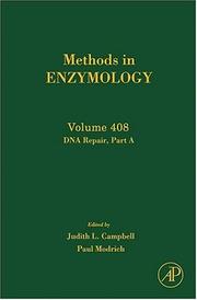 Cover of: DNA Repair, Part A, Volume 408 (Methods in Enzymology) by 