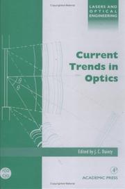 Cover of: Current trends in optics