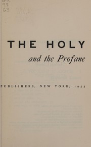 Cover of: The holy and the profane: evolution of Jewish folkways.