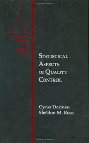 Cover of: Statistical aspects of quality control
