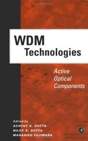 Cover of: WDM Technologies: Active Optical Components (Optics and Photonics Series)