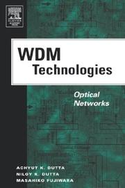 Cover of: WDM Technologies: Optical Networks (Optics and Photonics Series)