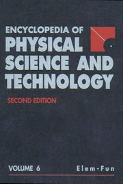 Cover of: Encyclopedia of physical science and technology by Robert A. Meyers [editor].