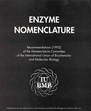 Cover of: Enzyme nomenclature 1992 by International Union of Biochemistry and Molecular Biology. Nomenclature Committee.