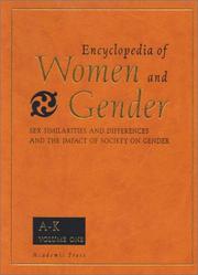 Cover of: Encyclopedia of Women and Gender: Sex Similarities and Differences and the Impact of Society on Gender, Two-Volume Set