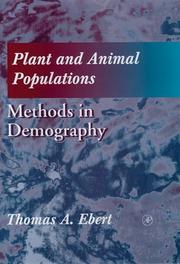 Cover of: Plant and animal populations: methods in demography