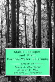 Cover of: Stable isotopes and plant carbon/water relations | 