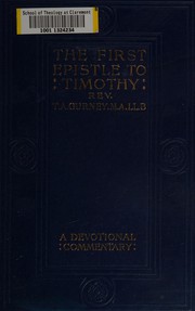 Cover of: The first epistle to Timothy
