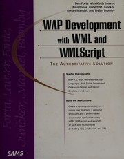 Cover of: WAP development with WML and WMLScript