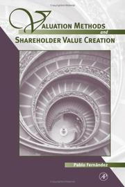 Cover of: Valuation Methods and Shareholder Value Creation