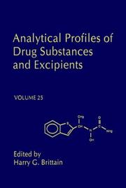Cover of: Analytical Profiles Drug Substances & Excipients (Profiles of Drug Substances, Excipients, and Related Methodology) by Harry G. Brittain