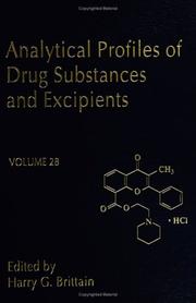 Cover of: Analytical Profiles of Drug Substances and Excipients, Volume 28 (Profiles of Drug Substances, Excipients, and Related Methodology)