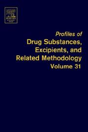 Cover of: Profiles of Drug Substances, Excipients and Related Methodology, Volume 31 (Profiles of Drug Substances, Excipients, and Related Methodology)