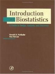 Cover of: Introduction to biostatistics by Ron N. Forthofer