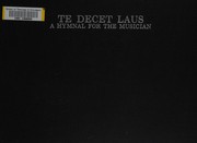 Cover of: Te decet laus by Oliver Seth Beltz